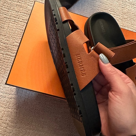 Hermes chypre natural color with pebbled leather - Picture 7 of 7